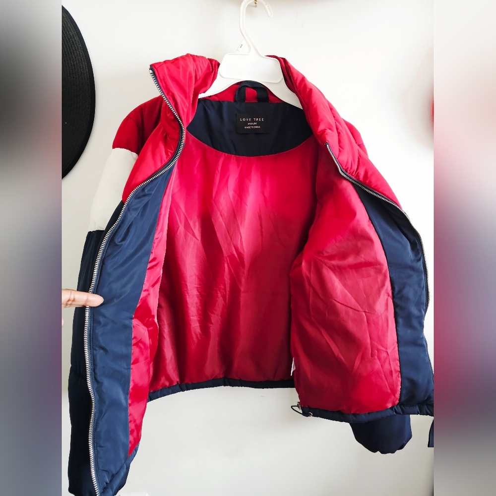 Love Tree Medium Red, White, and Blue Puffer Jacket - Picture 8 of 8